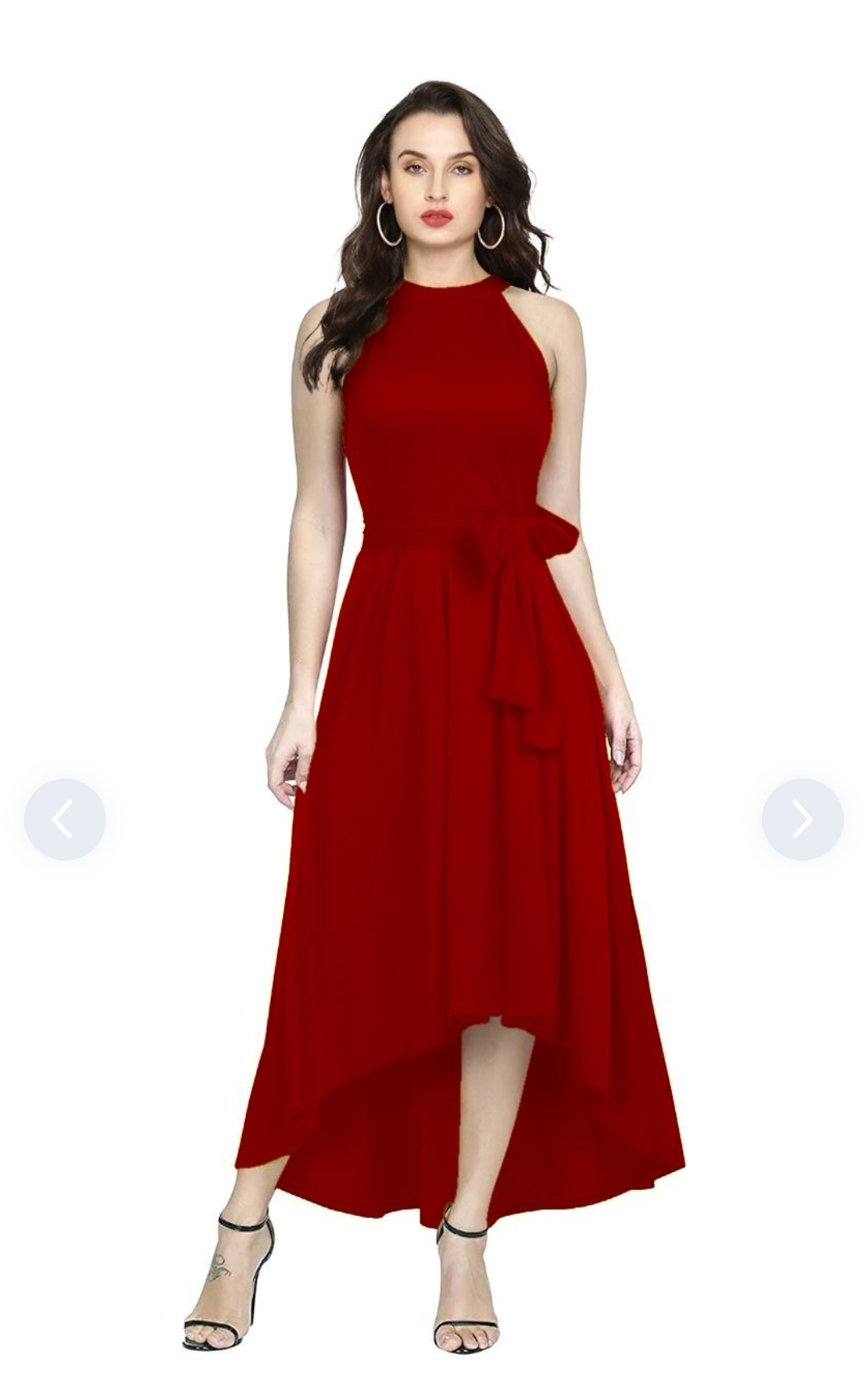 Hf Holiday Fashion Maroon Party Wear Gown