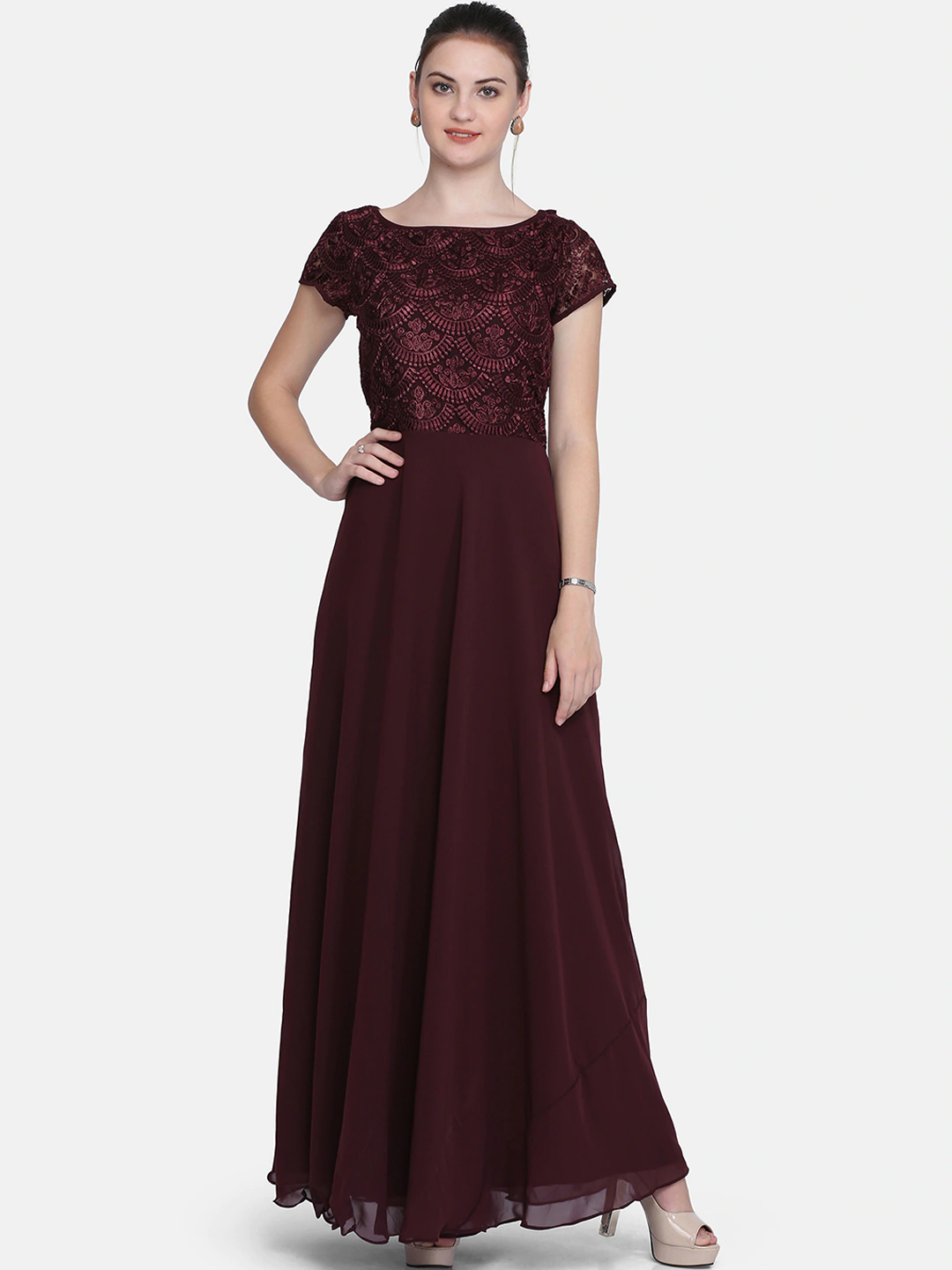 Maroon Long Gown 0262022
