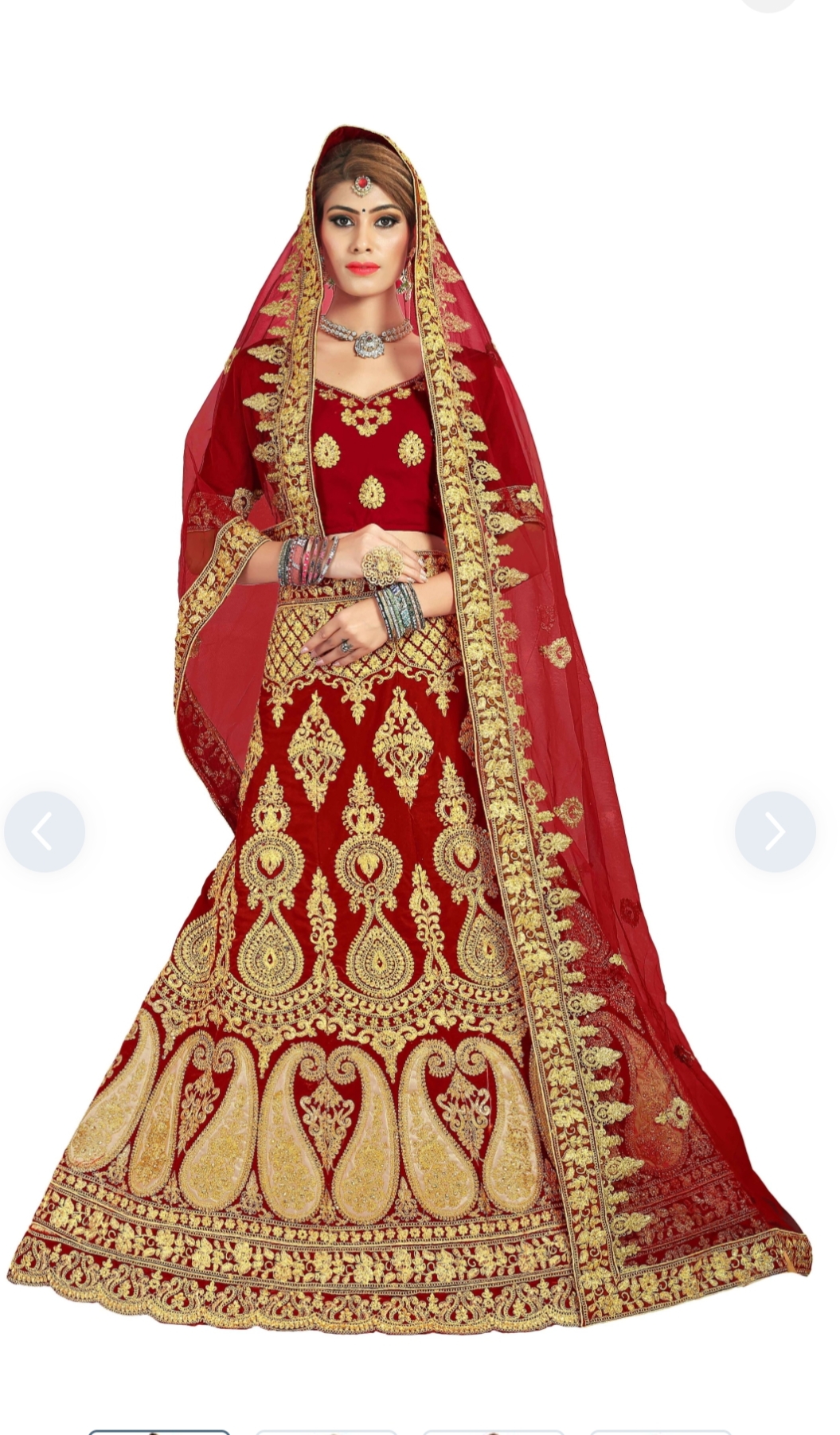 Anvith Red Velvet Lehanga