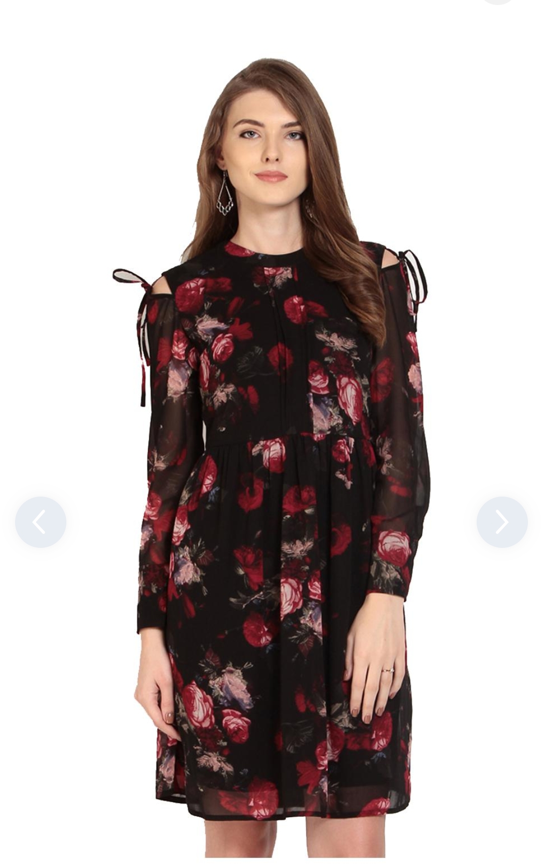 Red & Black Fit & Flair Dresses