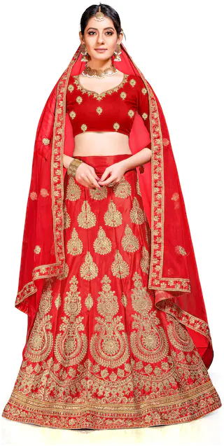 Sainoor Silk Regular Sleeves Semistiched Lehnga