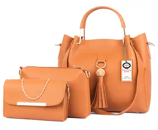 Sagiron Medium Solid Handheld Bag Tan