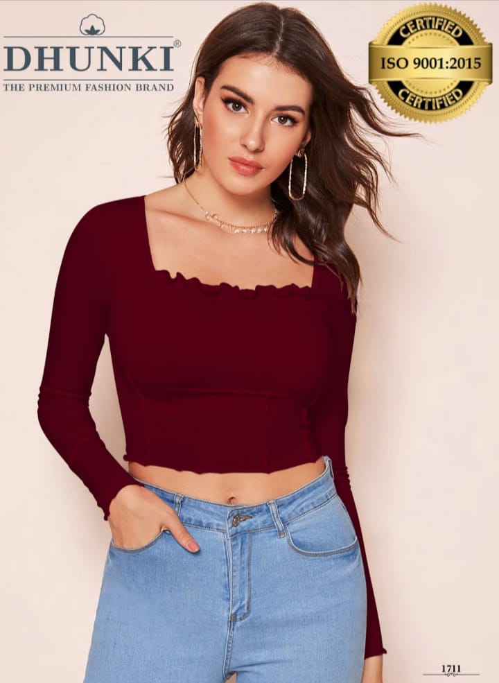 Dhunki Maroon Top Dress-001